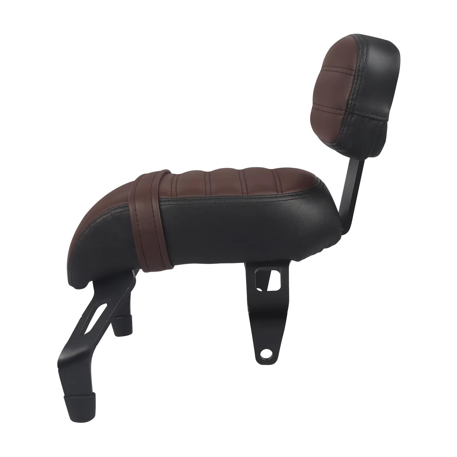 

For Indian Scout Rogue Sixty Scout Rogue/Scout Bobber Twenty Sixty/Scout Bobber ABS Passenger Seat with Backrest Cushion Pad коричневий