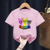 Cartoon Sprunki Cartoon Printed Summer Childrens Clothing Childrens Birthday Digital Gift Short Sleeve Top