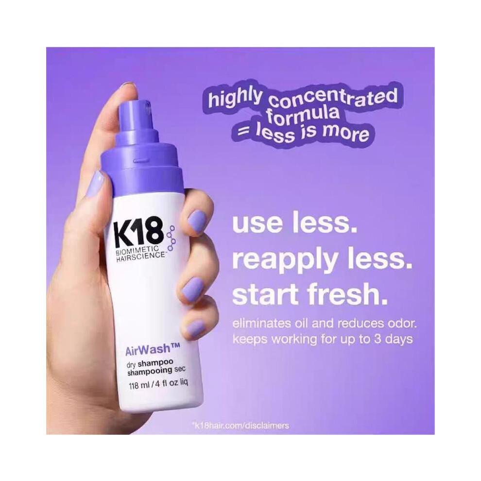 K18 Dry Shampoo Spray Volumizing Hair 118ml 2-Pack Oil Control Fresh