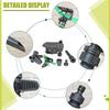 1/2pcs Solar Power Motion-Activated Sprinkler Animal Repeller 3 Time Modes Adjustable Spray Angle Sprinkle Distance for Garden F