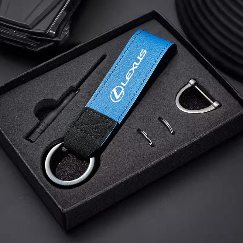 Leather Car Keychain Key Ring Chain Pendant Holder Gifts For Lexus GS F Sport 350 Ct200h Uvx 250h Nx 300h Rx Auto Accessories ZO1