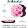 Car Cupholder Coaster Absorbent 2 Pack Cute Kawaii Cartoon Design Rubber New Automotive Cup Holder Decal Decor Accessories for Women Men BD353