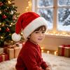 Holiday Celebration Headwear Christmas Santa Hat, Flannel Plush Hat for Adults, Soft Thickened Caps Red White Velvet Cap Parties Thanksgiving