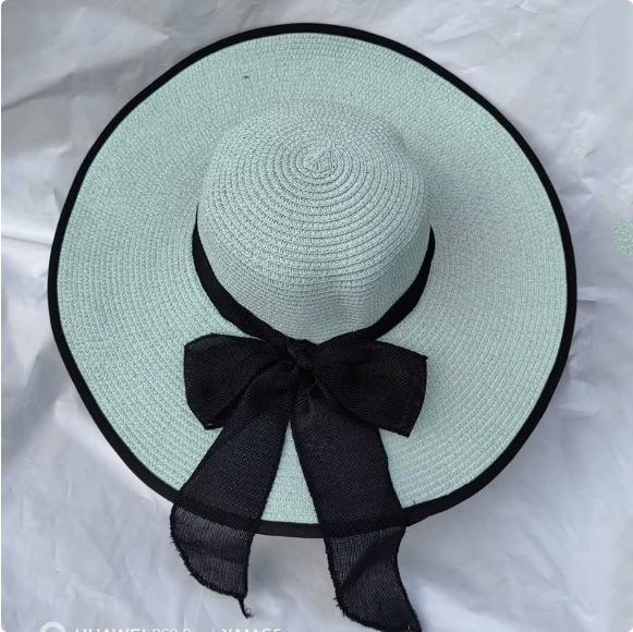 

Women s Summer Foldable Straw Hat Wide Brim Sun Hat UV Protection Outdoor Travel Beach Cap for Ladies M 56-58cm зелений