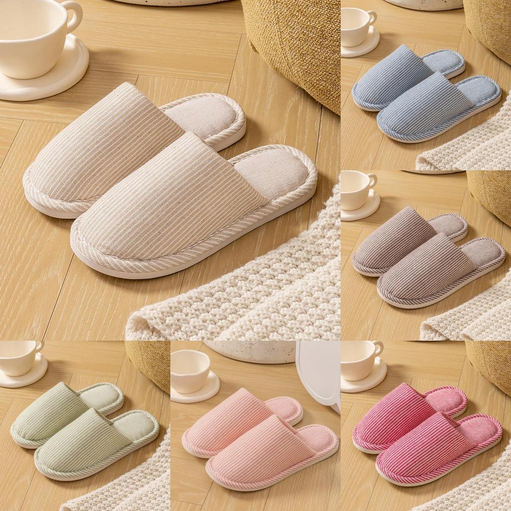 Style Cotton Slippers For Home Indoor Non Slip Soft Bottom Warm Footwear For Adults