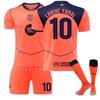 Dospívající Děti Dospělí Vlastní Jméno Fotbalové Dresy 25/26 Barça 2. Venkovní #10 Lamine Yamal Sportovní Tréninkový Dres Sada se Ponožkami