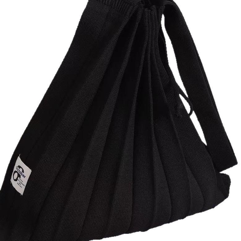 0511 Large Japanese Knitted Pleated Rhombus Crossbody Accordion Shoulder Bag for Women