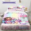 Name Custom Gabby Pattern Bedding Set Quilt Cover Pillowcase Home Decor Gift (1 * Duvet Cover + 2 * Pillowcase, Without Core)