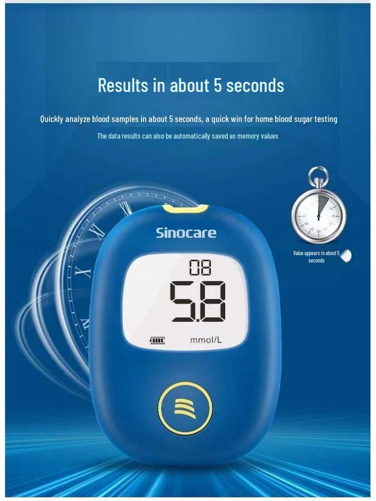 Annuoxin Anwen+ Blood Glucose Meter & Test Strips Set for Home Monitoring