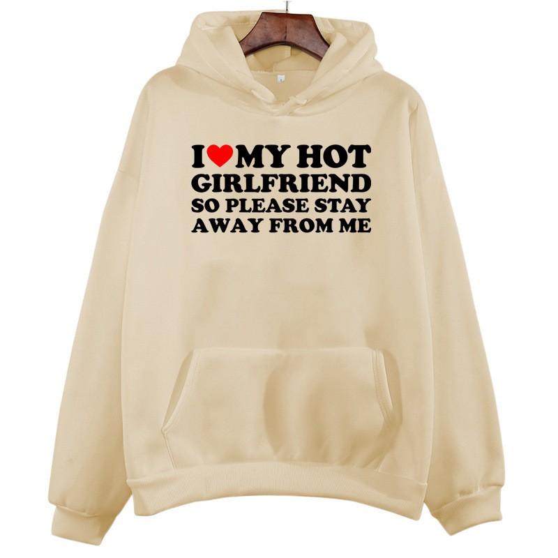 Unisex Oversized Hooded Sweatshirt With Heart Print Casual Long Sleeve Pullover Teens Adults