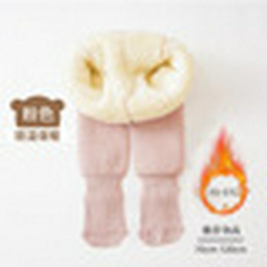 Winter Velvet Thickened Tights with Big Bow for Babies - Knit Cotton Outerwear Base Layer Tights