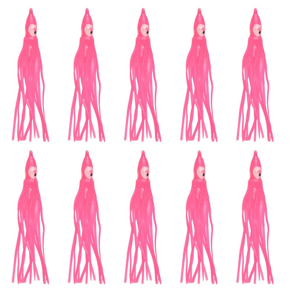 30/50/100pcs Soft Squid Lure Octopus Squid Skirt Bait Trolling Lure Jigs Silicone Artificial Bait For Tuna Sailfish Catfish