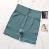 European and American Style High-Waisted Seamless Fitness Shorts for Women, Butt-Lifting Tight Yoga Pants, Ribbed Elastic Breathable Sports Shorts