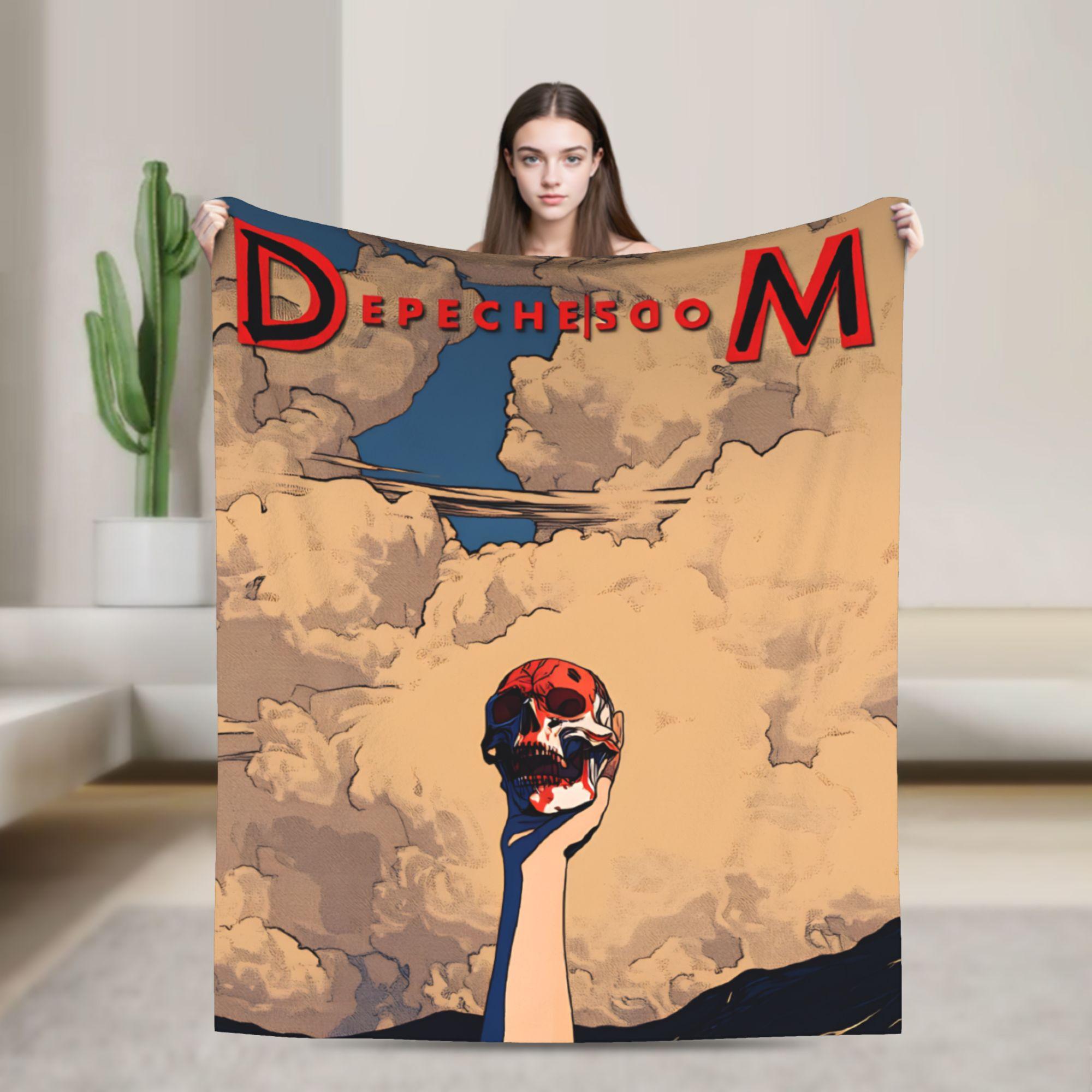 

Depeches Band Mode Плед Супер Мягкий Забавный Плюшевый Плед для Гостиной Пикника Фланелевое Покрывало Постельное Покрытие 30x40in