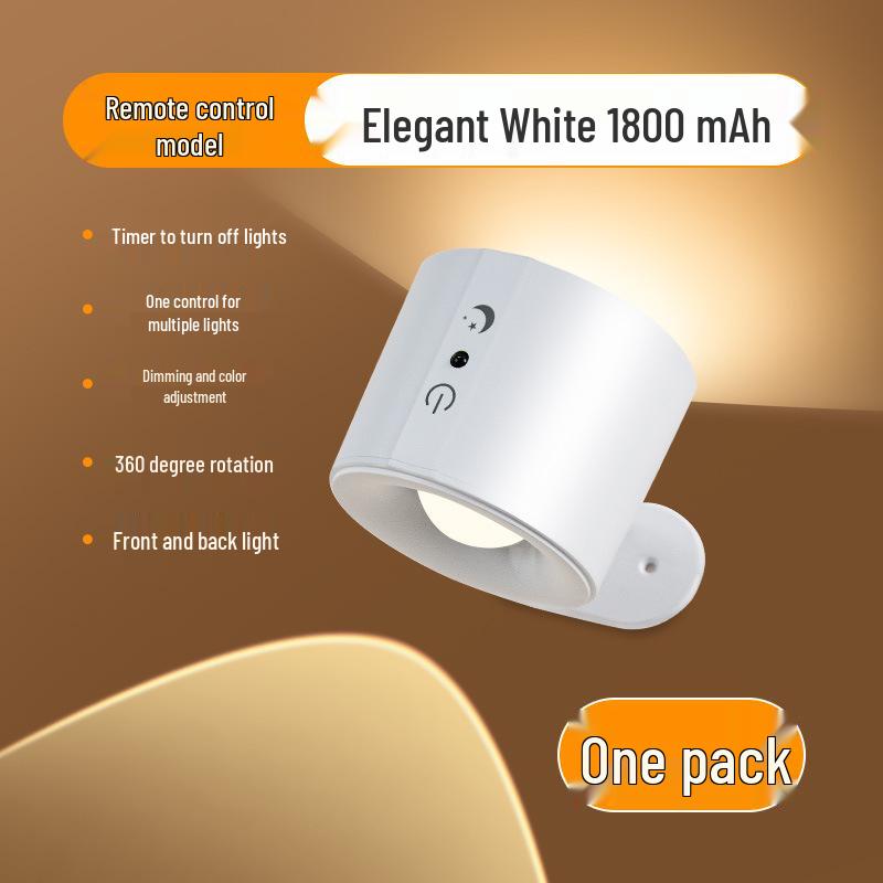 

Беспроводной прикроватный светильник для чтения с пультом, USB-зарядкой и магнитным креплением