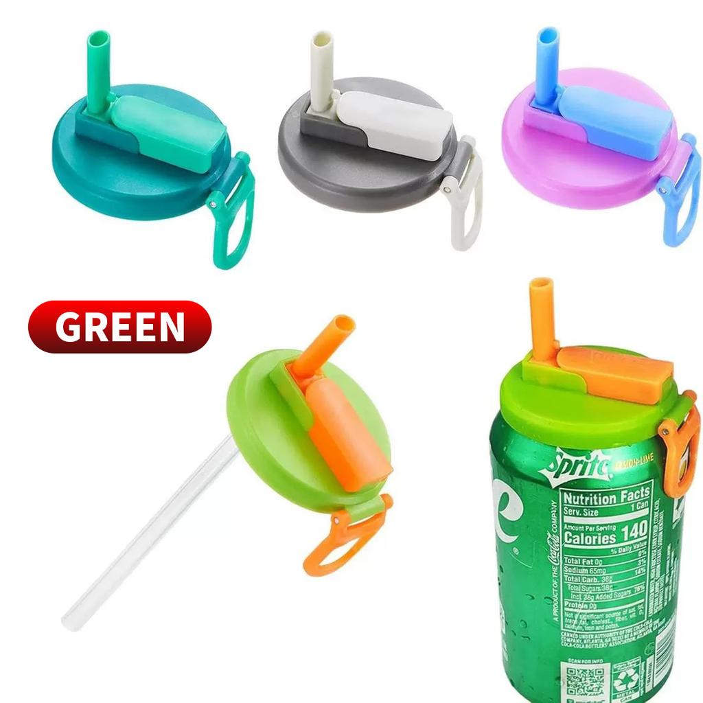 Silicone straw soda can lid reusable can lid leak proof snap on seal lid