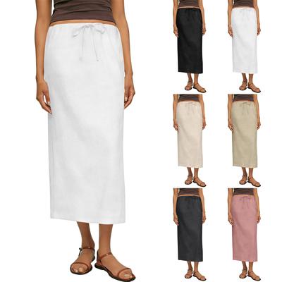 Women's Casual Fashion -Color Midi Skirt