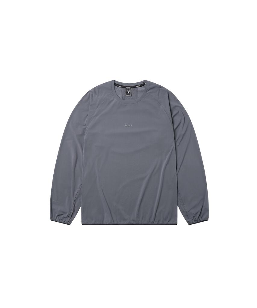 Peullaeniteu Quick-Dry Ventilation Running Top Grey