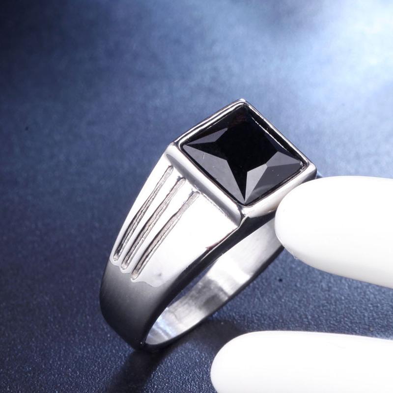 Personality High Quality Big Stone Rings for Men Women Punk Hip Hop 316L Stainless Steel Ring Fashion Jewelry Gifts Dropshipping