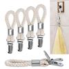 Rustproof Woven Rope Towel Clips: Non-slip, Multi-functional Hanging Clips for Bathroom, Kitchen, Camping, Clothes, and Hats.