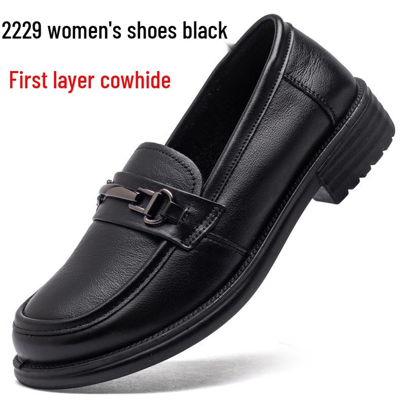 

Туфли слипоны из натуральной мягкой коровьей кожи для женщин - Удобная, нескользящая осенняя обувь для мам и бабушек 38