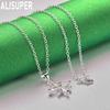 925 Sterling Silver Snowflake Zircon Pendant Necklace Fashion Wedding Jewelry