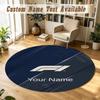 Round Rug Custom NameF1 Pattern Non Slip Carpet Home Floor Decor
