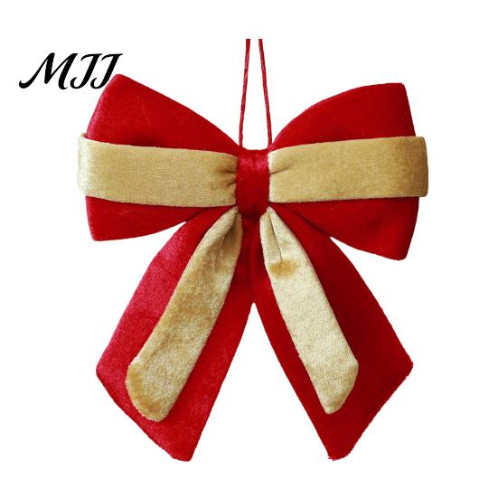 High Quality Fabric Bows Velvet Christmas Bow, Color Contrasting Wreath Bows, Holiday Home Accents Bowknot Accessories for Wreath, Xmas Tree, Wedding