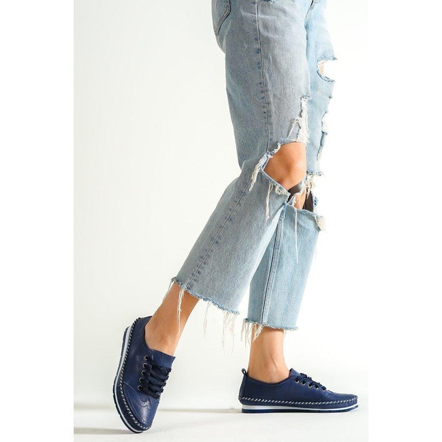 Dámská měkká stélka z pravé kůže Pohodlné ležérní boty ploché