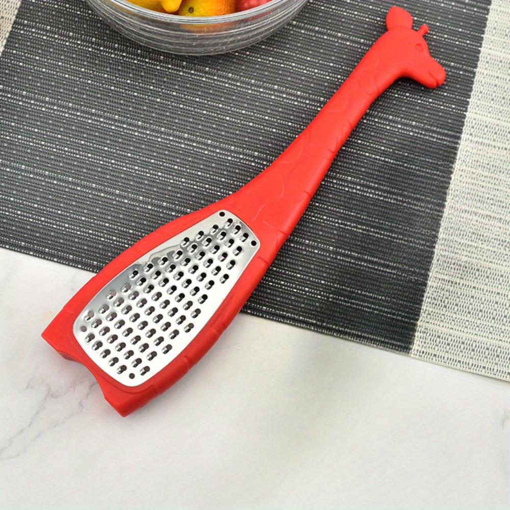 

1PC Giraffe Handle Cheese Slicer Fruit and Vegetable Potato Shredder Slicer Garlic Ginger Shredder красный
