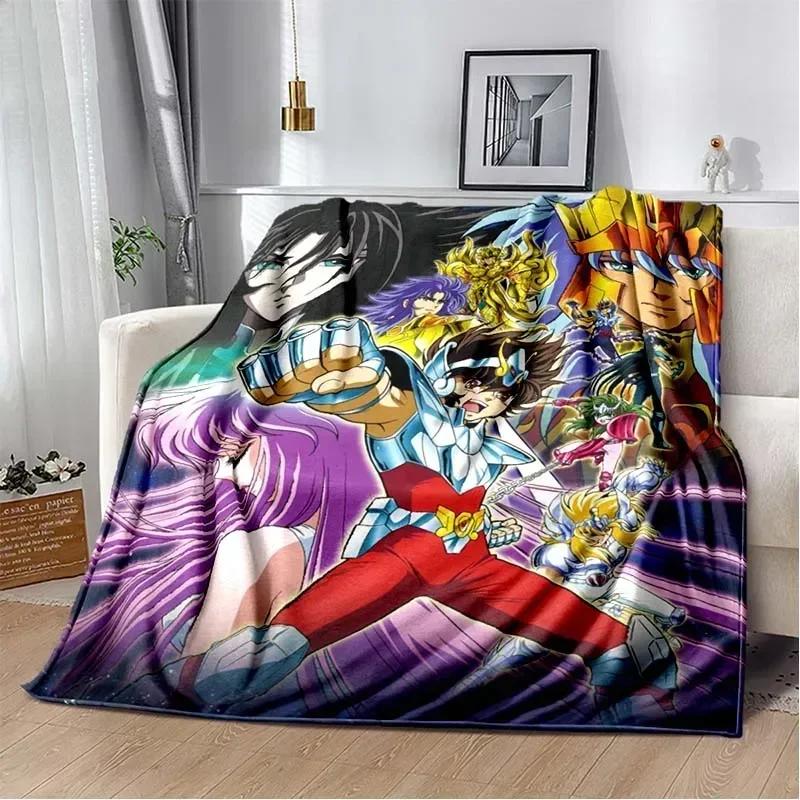 3D Retro Saint Seiya Anime Cartoon Flanelldecke Weich Gemütlich Sofa Bett Reise Decke Kinder Geburtstagsgeschenk