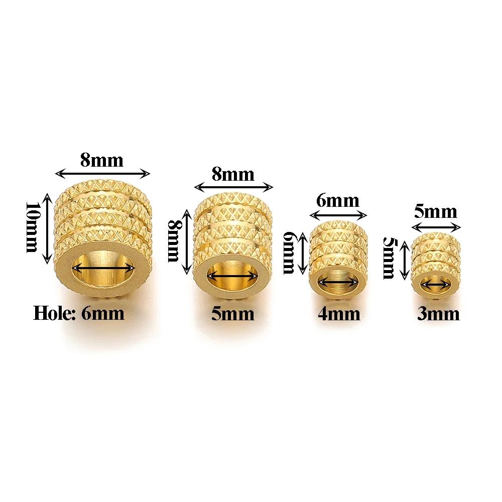 10Pcs Stainless Steel Big Hole Cylinder Loose Spacer Beads Charms for DIY Jewelry Making Bracelets Necklaces Findings Wholesale
