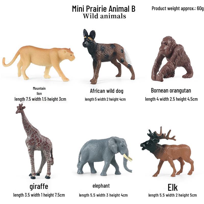 Kids' Wild Animal Model Toys: Leopard, Cheetah, Jaguar, Black Panther, Snow Leopard Figurines.