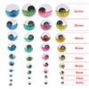 100Pcs/Bag 7/8/10/12/15/18/20MM Colorful Round Wiggling Moving Eyes Plush Panda Eye 3D Dolls Accessories DIY Dolls Materials