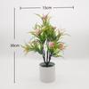 Multicolor Artificial Rose Flower Bonsai White Flowerpot Photo Props Desktop Ornament Green Grass Reusable