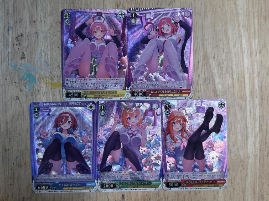 Diy the Quintessential Quintuplets Self Control Anime Trading Flash Card Gilded Signature Collectible Cartoon 63x88mm