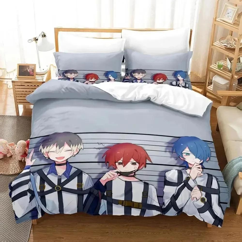 Music MILGRAM Beding Set Japan Famous Anime Soft Duvet Cover Sets Warm Comforter Bed Linen Twin Quen King Single Sized Dimensions Dropshiping Gift