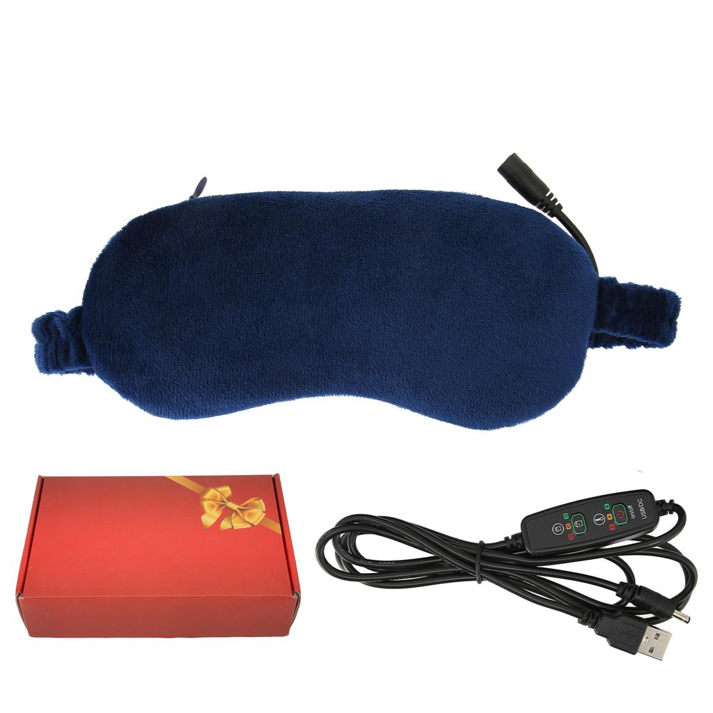 Electric Heated Eye Patch Hot Compress Lightproof 3 Temperature Gears Detachable Heating Eye Pad