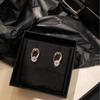 Silver Hollow Cubic Zirconia Stud Earrings: Elegant, Versatile, and High-End Design for Women