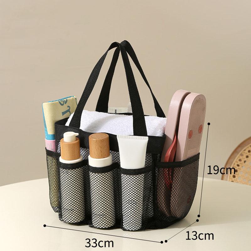 Portable Beach Bag Bathing Bag Foldable Mesh Beach Bag Fitness Swimming Bag Storage Bag Large Capacity Portable Bag