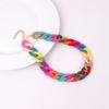 Statement Matte Colorful Chunky Acrylic Chain Necklace For Women Boho Resin Wide Chain Collar Choker Necklaces Pendant Jewelry