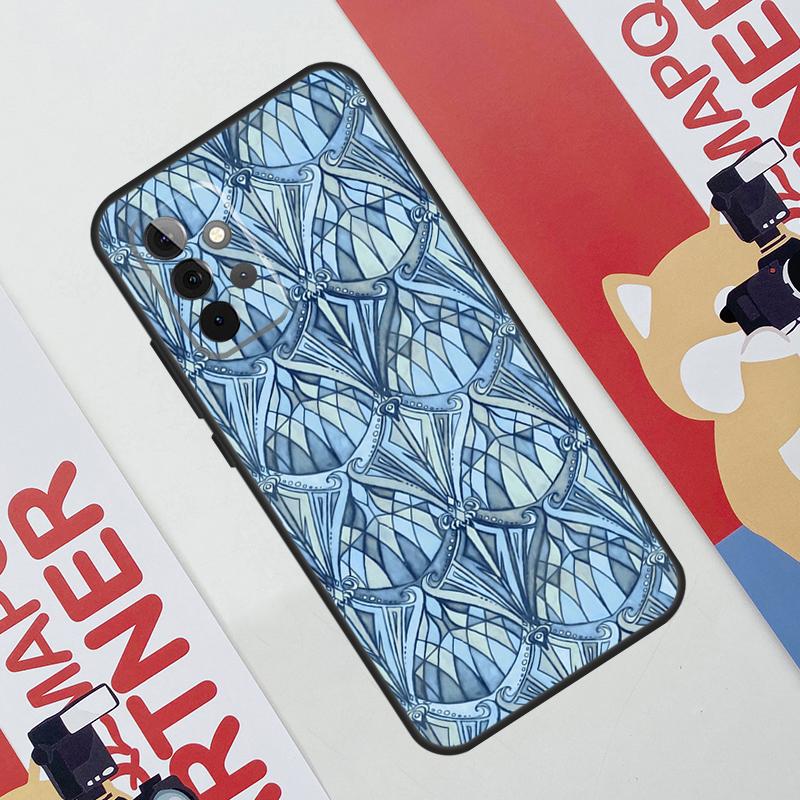 Muted Moroccan Mosaic Tiles Phone Case For Samsung Galaxy A53 A33 A23 A13 A52 A32 A22 A12 A51 A71 A14 A24 A34 A54 A21S