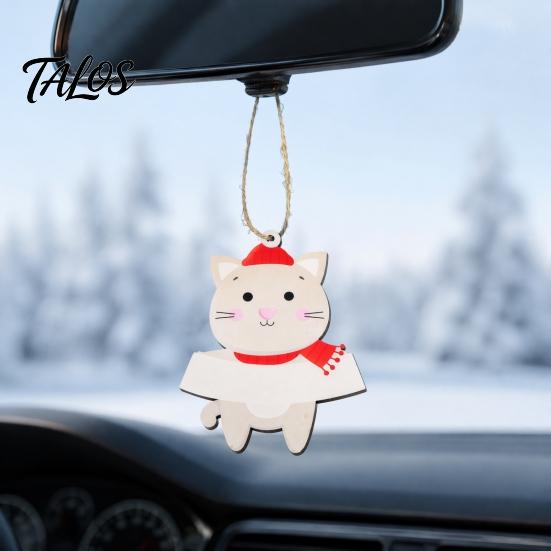 Reusable Festive Tree Accessories Christmas Wooden Ornament, Cute Bear Gingerbread Gnome Cat Dog Family Keepsake Gift Ideas Hanging Decorations
