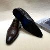 Módní Pánské Italské Designérské Ručně Šité Boty z Pravé Kůže Černé Hnědé Oxfords Business Office Šněrovací Derby Boty