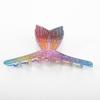 Yousheng Hair Claw Glitter Fishtail Shape Back Head Hair Clip Anti-slip Teeth Strong Grip Shower Hair Clamp Versatile Use Hair Accessory