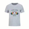 Casualowa koszulka z krótkim rękawem z nadrukiem Lovely Men Tshirt Summer Style Ta dziewczyna kocha swoją żonę Luźna