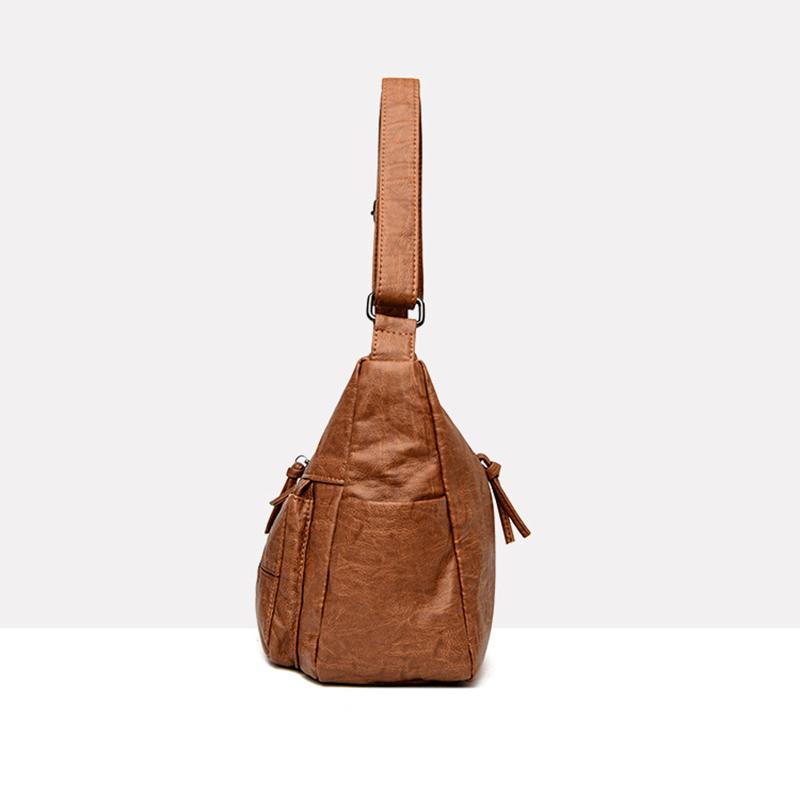 Retro Casual Tote Bag Female Luxury Designer Handbag Shoulder Bag for Women 2023 New Ladies Vintage PU Leather Crossbody Bag