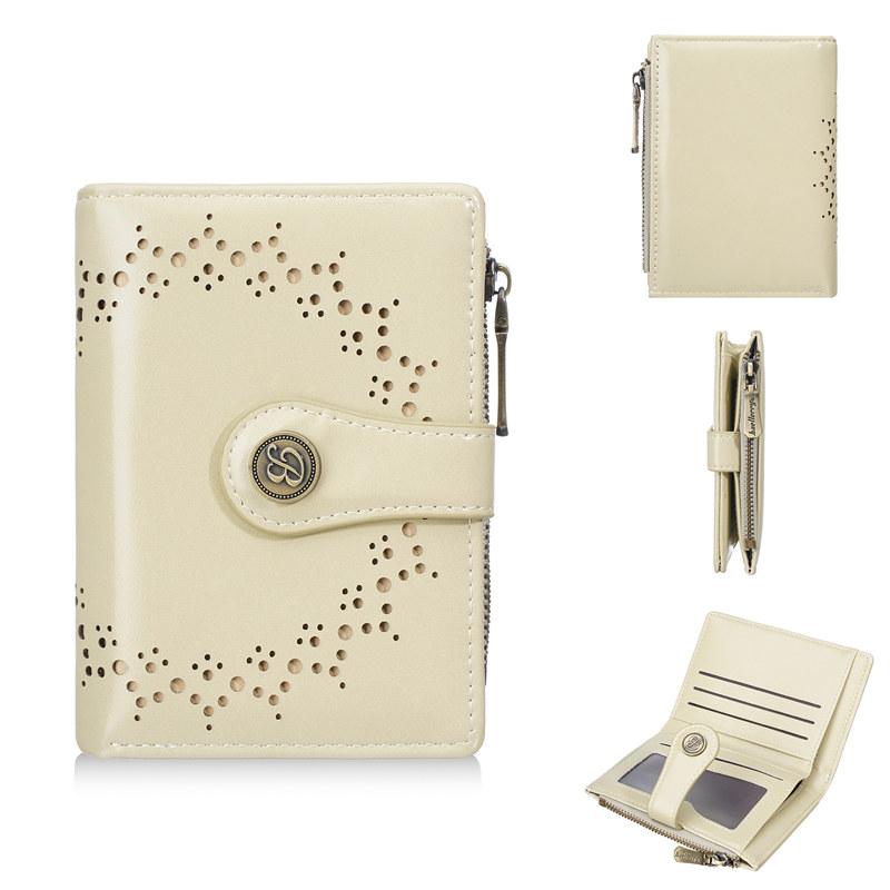 Baellerry Women Fashion Short Wallets Artificial Leather Hasp Bifold Wallet Card Holder Purse