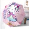 Hello Kitty, Princess Automatic Opening and Closing Parasol Compact Travel Umbrella with 8 Ribs for Women and Men Ideal Birthday/Christmas G