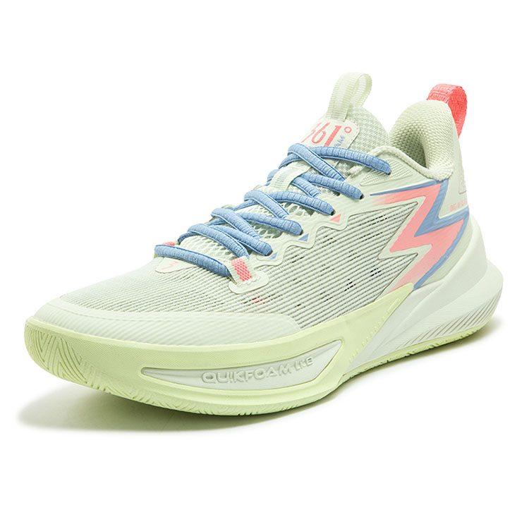 361 Slip Resistant, Abrasion Resistant, Breathable Low top Basketball Shoes Men's Melon Green 672511119-2